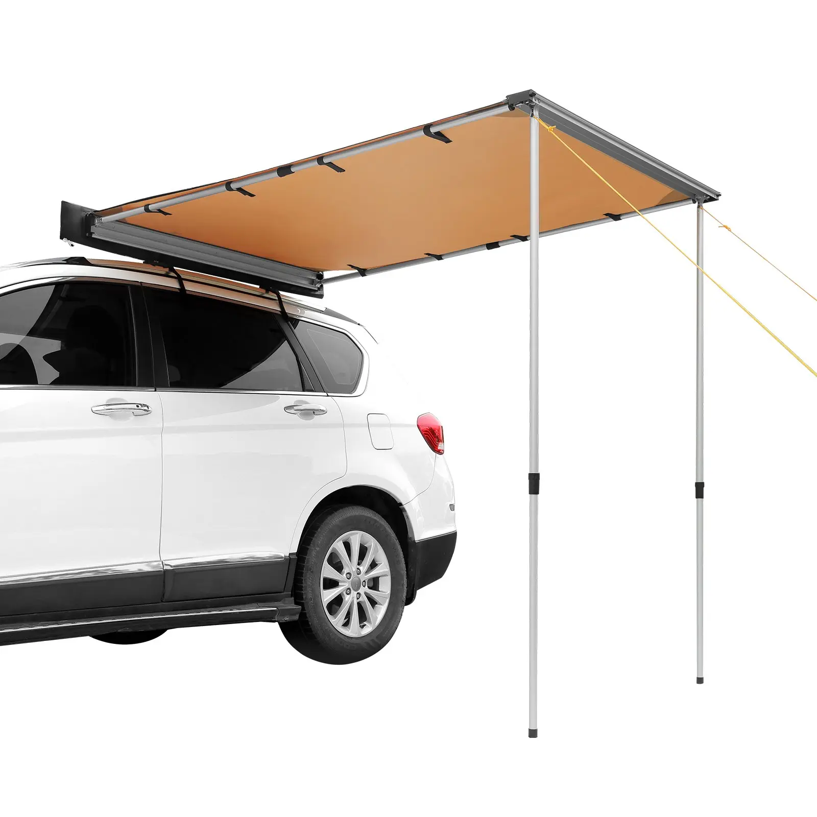 VEVOR Car Side Awning, Large 4.6' x 6.6' Shade Coverage Vehicle Awning, PU3000mm UV50+ Retractable Car Awning with Waterproof Storage Bag, Suitable for Truck, SUV, Van, Campers