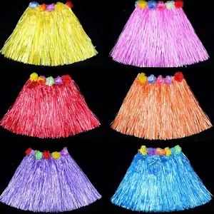 1pc/5pcs-Hawaiian hula Skirt Hawaiian Grass Skirt Tropical Hawaiian Hula skirt Hawaiian Hula Skirt Costume Summer beach Vacation