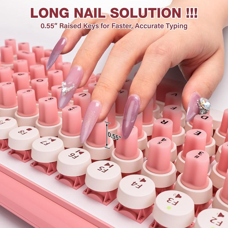 Nail Art Keyboard Protector, Silicone Keycap Cover for Long Nails, Universal Nail Art Keyboard Sticker, Durable and Easy to Install
