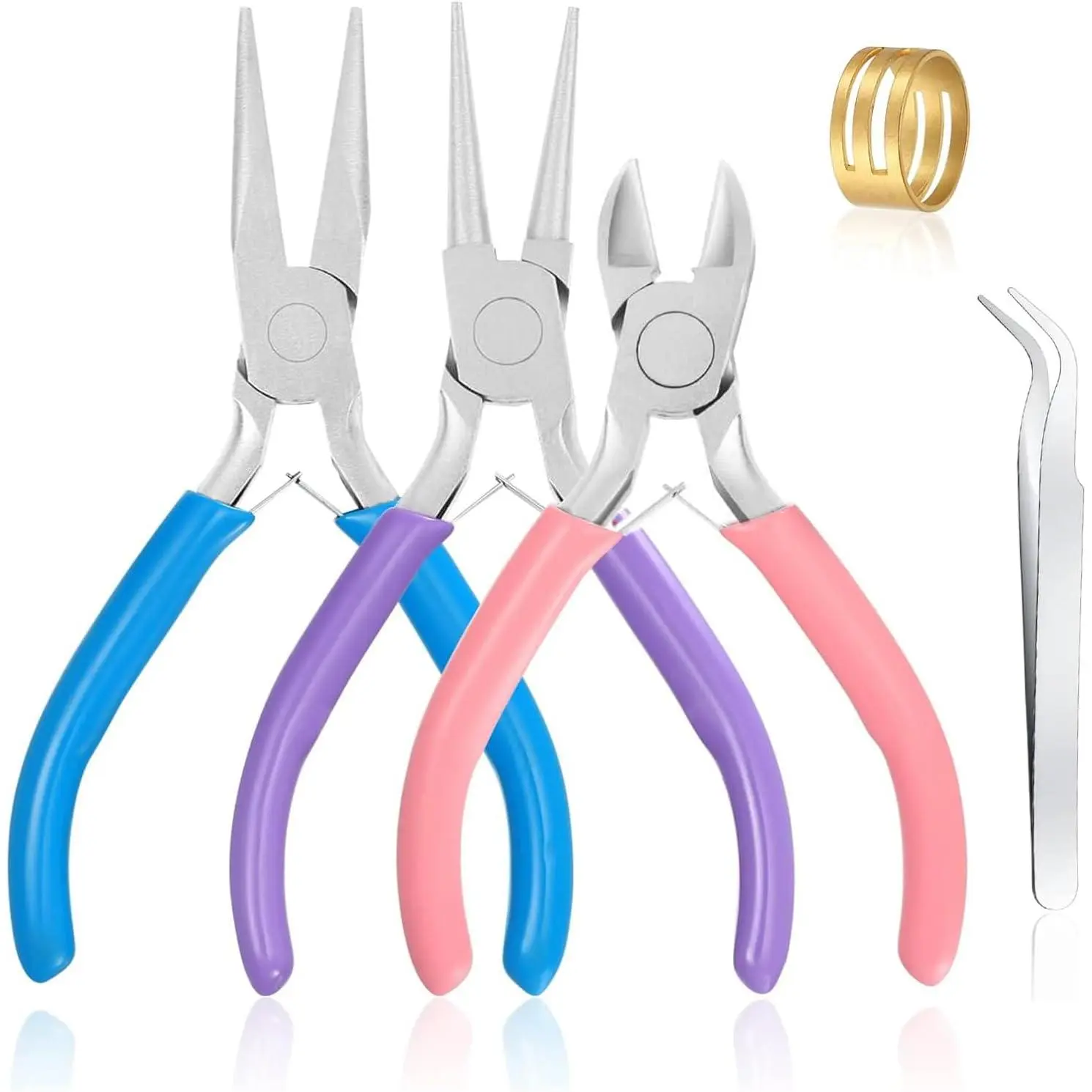 3 count  Pliers Set -  Nose, Round Nose and Wire Cutters for  Making, Repair and Crafts,Wire Wrapping Beading Crafts Pliers