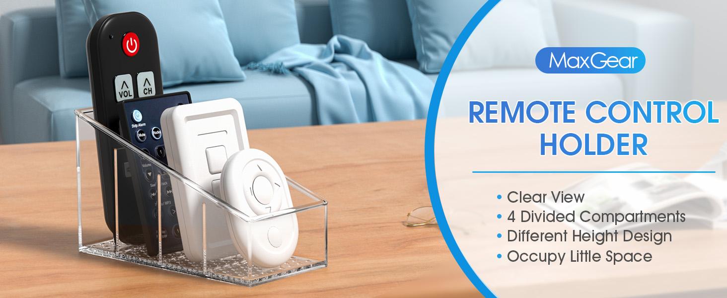 Remote Control Holder Transparent TV Remote Control Storage Box Household Small Plastic Storage Box, 1 Piece