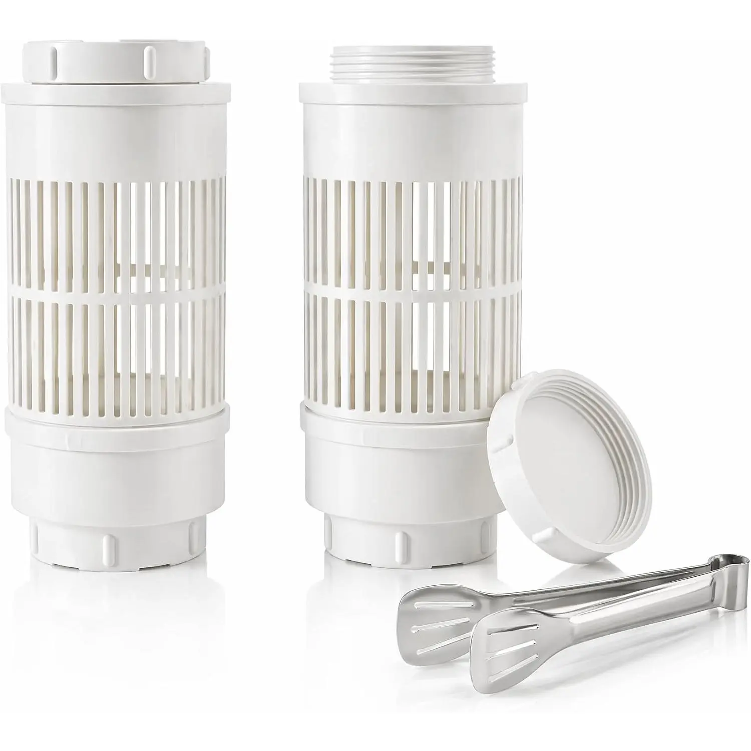 2 Pack 11.2 Inch Underground Earthworm Composting Bins with Base and Lid