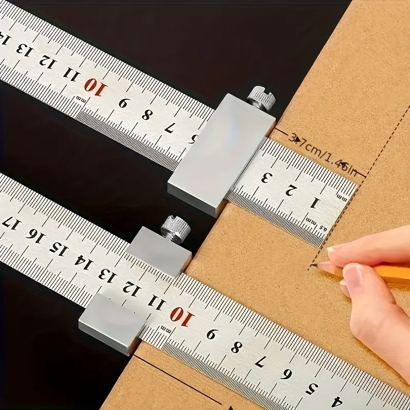 Metal Ruler with Transparent Scale, Ideal for Students, Exams, Office Use, Perfect for Engineering Drawings, Durable and Precise Tool, Clear Ruler