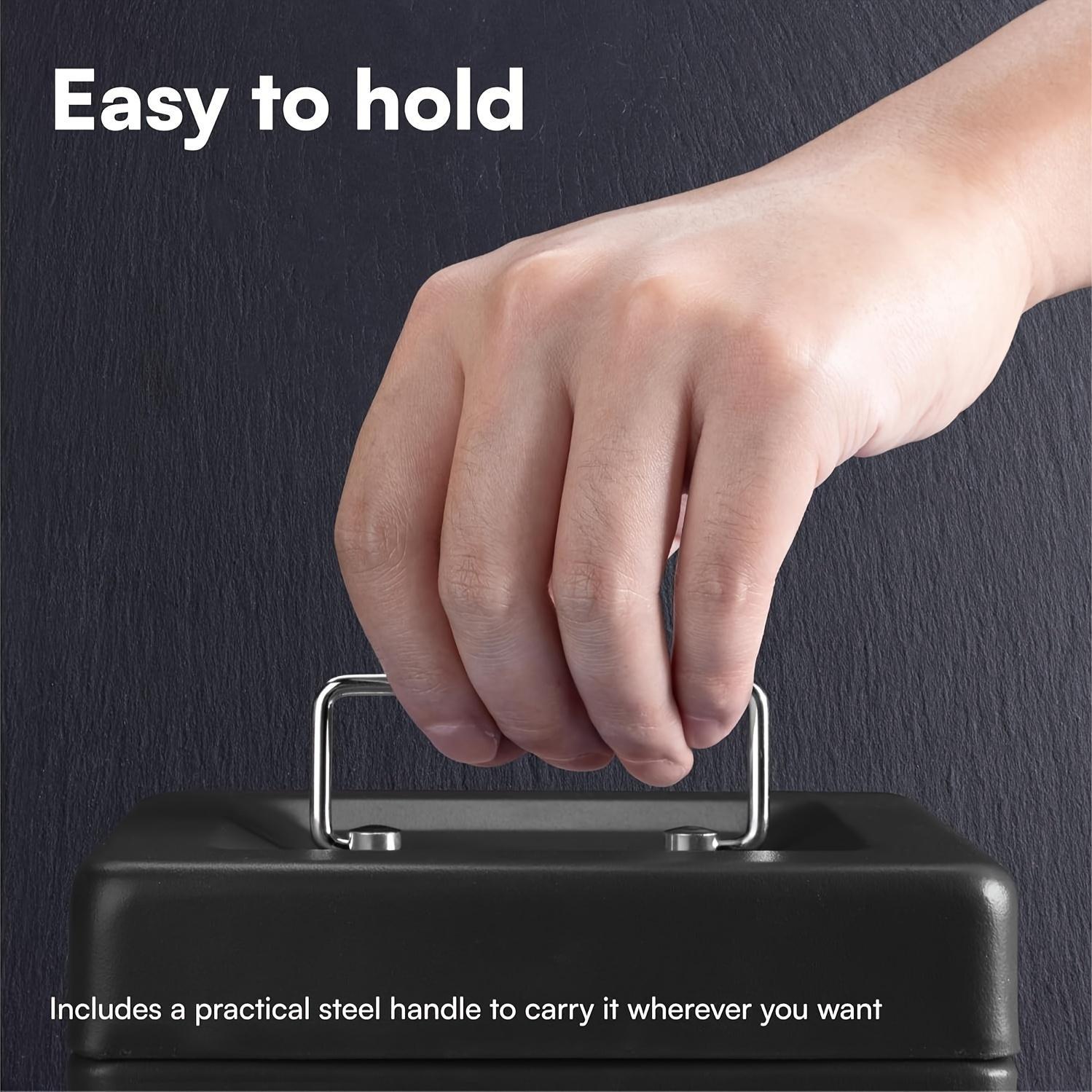 Money Box with Combination Lock, 1 Count Durable Security Lock Box with Money Tray, Money Organizer for Home Office, Perfect for Retailers, Personal Use