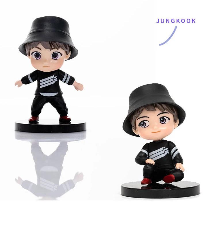 7pcs/Set Bangtan Boys Groups Rm Jin Suga Jhope Jimin V Jungkook Doll Model Toy Action Figure Star Idol Cute Army Gift For Kids