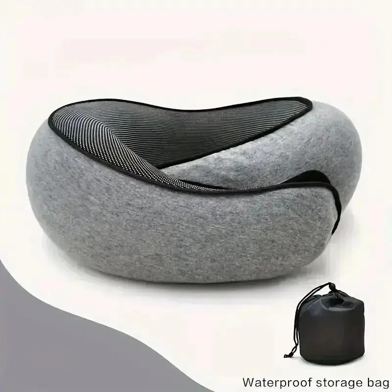 U-Shaped Memory Foam Travel Neck Pillow with Washable Cover - Luggage & Bag Accessory for Airplane Flights, Car Rides - Sohochic Comfort Head Support Essential