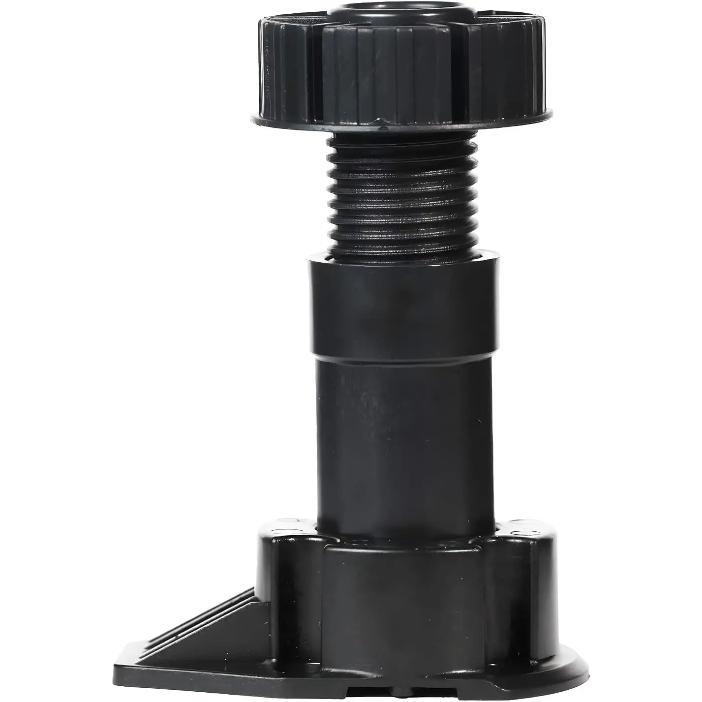 4 Pack 4 Inch Furniture Risers - Bed Risers 4 Inch Heavy Duty with Non-Slip Pads, Supports 1000 Lbs for Sofa, Table, Chair & Couch - Black Plastic  Extenders (5.7 x 7.7 Inches)