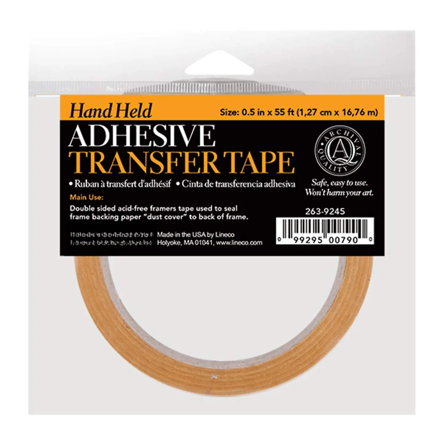 Reverse  Acid-Free 2 mil Adhesive Transfer Tape | Double Sided, Hand Held ATG Tape,  in Picture Framing, Mounting of Materials Such as Paper, , Plastics, and Metals