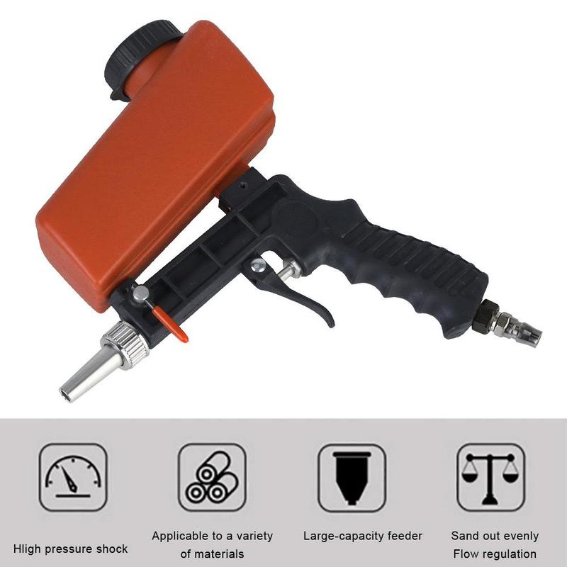 Handheld Pneumatic Blasting Device Set, 90PSI Portable Gravity Sand Blaster, Adjustable Small Sand Blasting Machine Sandblasting Machine, Automotive, Professional Car Body Repair Tool, Heavy Duty, Pressure, Industrial Power Tools Accessories, Tool Kit