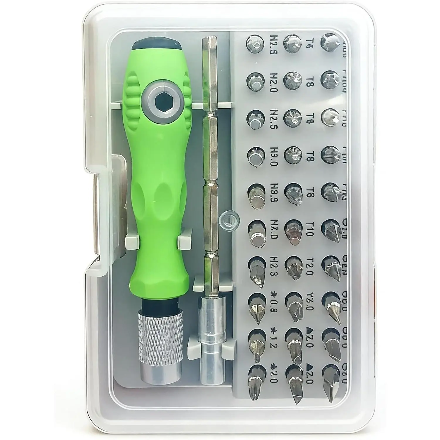32-in-1  Precision  Set | , Torx, Phillips, Slotted, Hex Bits, Mini Repair Tool Kit, For Glasses, Laptop, Phone, Watch, Toys
