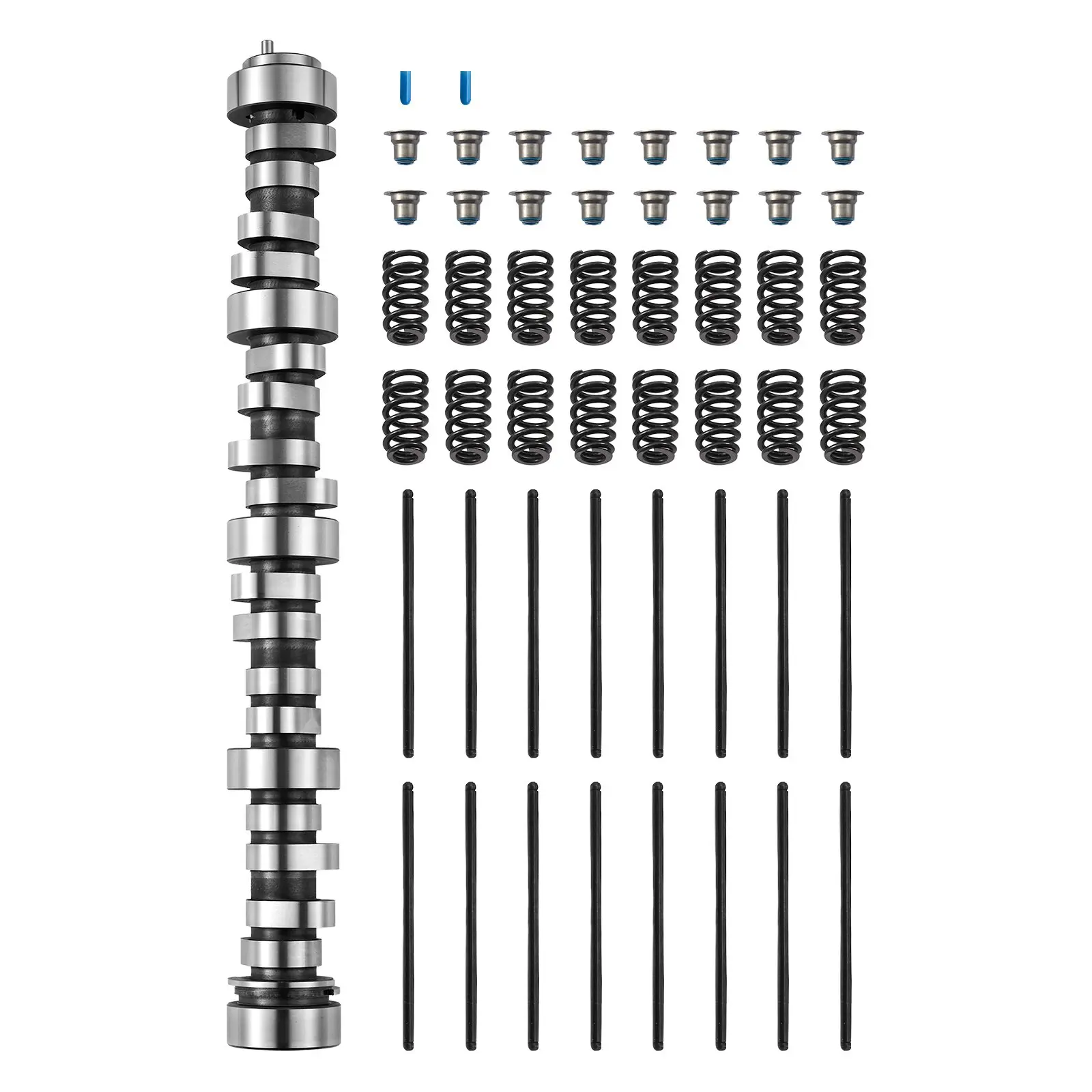 VEVOR Cast Iron LS Truck Camshaft Kit, 5-Piece Complete Engine Repair Set with Enhanced Wear Resistance Pushrods, Springs & Seals, Fits 4.8L,5.3L,6.0L,6.2L Engines, Compatible with 1999-2013 GM Gen3/4 Norris Trucks, OE 12625437 SP011-16