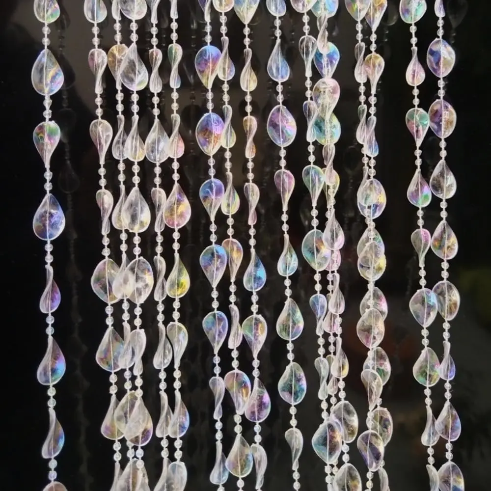 Doorways Star Acrylic Door Beads String Curtains Tassel Room Divider Screen Decor for Doorway Window Living Room Wedding 054fy (Shiny Transparent)
