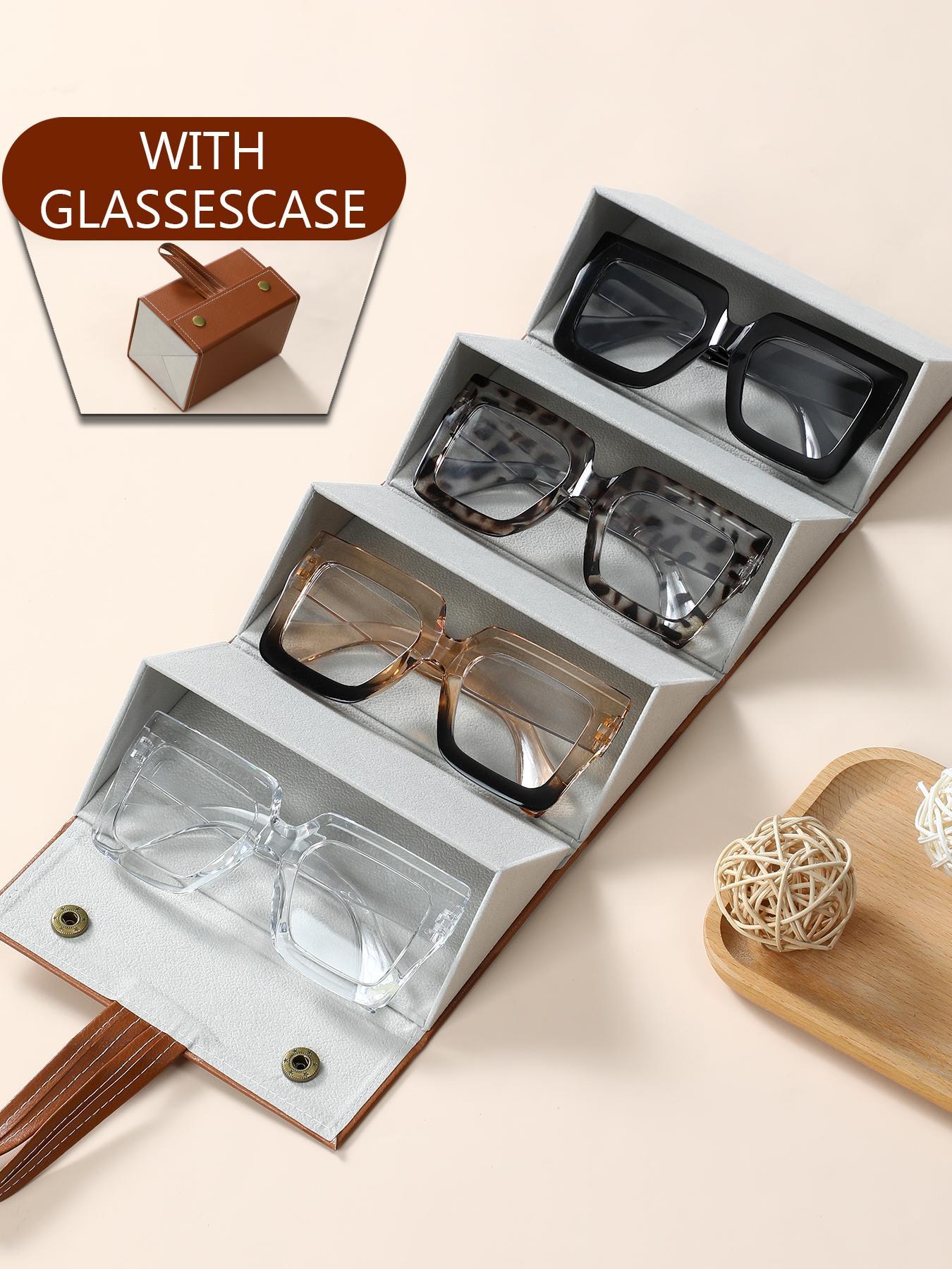 Unisex Fashionable Leopard Pattern Eyeglasses, Stylish Square Frames, Trendy Casual Eyeglasses for Everyday Use, Fashion Accessories for Outdoor Activities, High Quality Eyewear, Classic Fashion Glasses