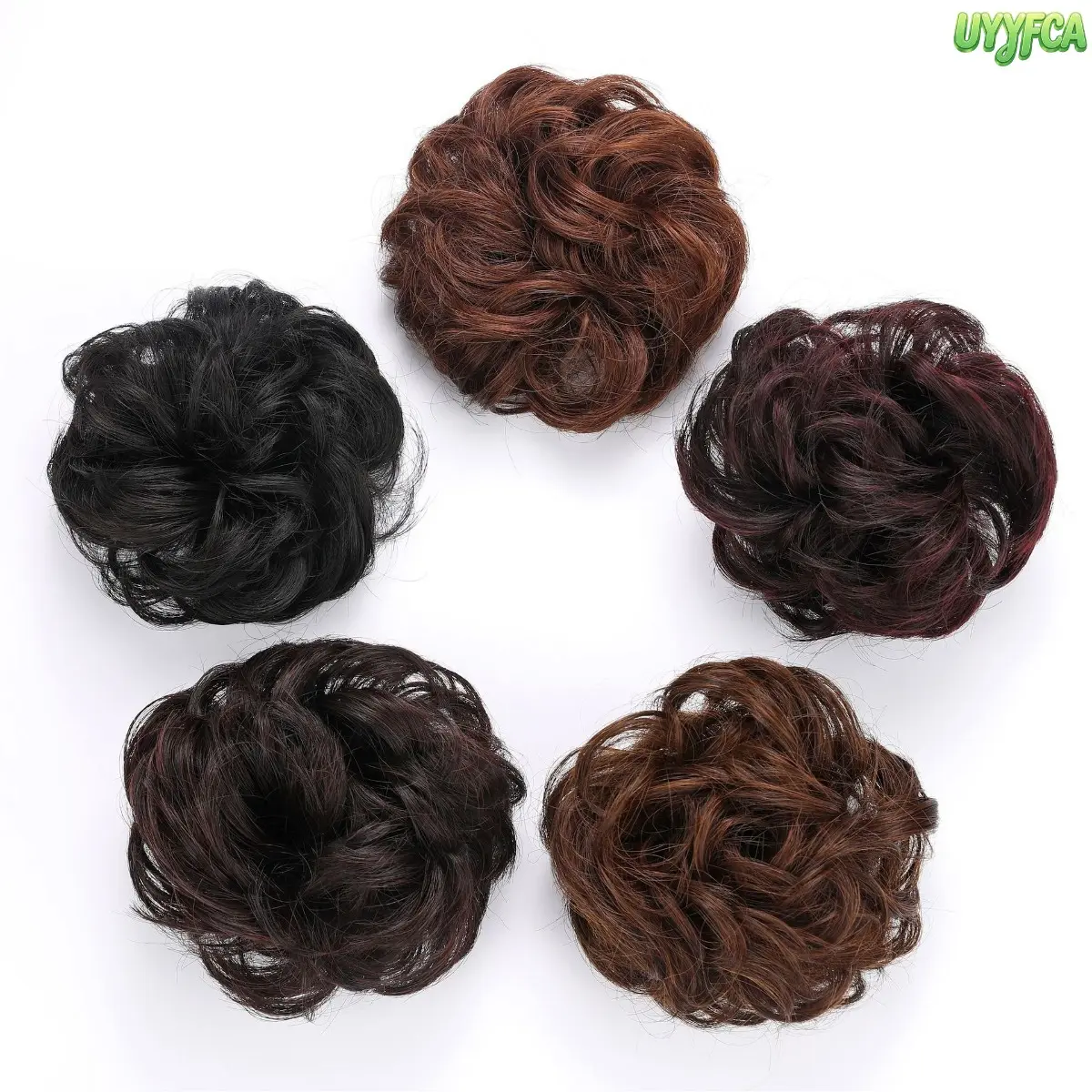 Messy Curly Hair Bun on an Anti-Slip Claw Clip, Realistic Matte Fiber Chignon with a Fluffy Look, Hairpiece for Women's Daily Casual Wear, Curly Texture tiktokshopbacktoschool