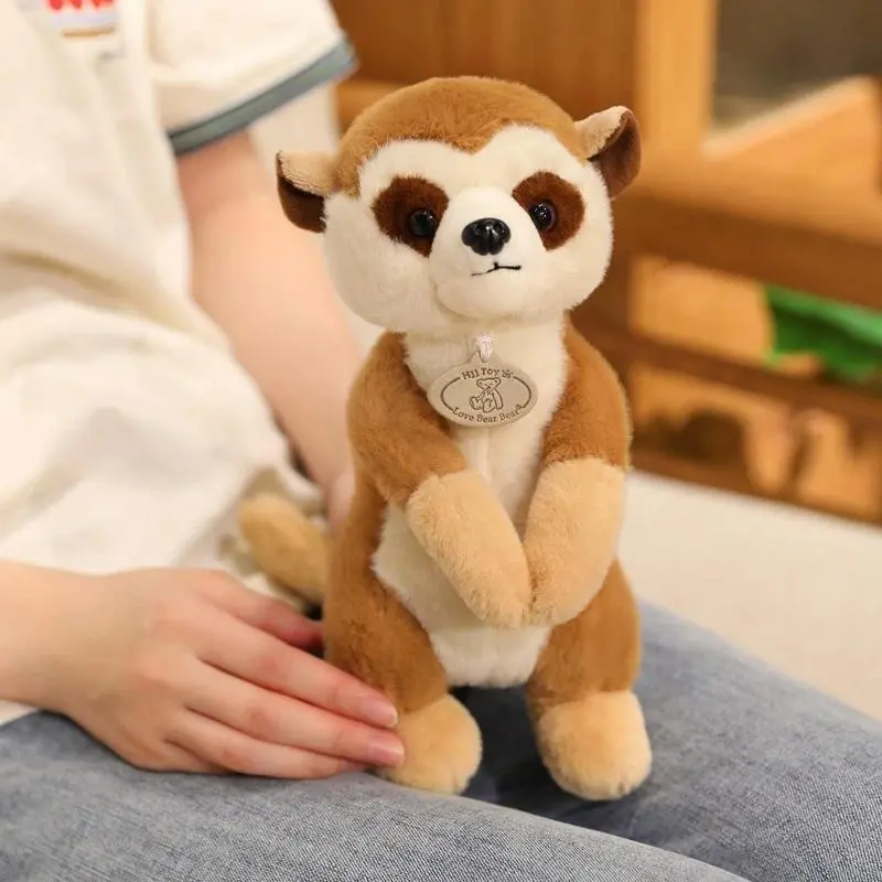 Lifelike Meerkat Plush Toys Soft Stuffed Wild Lemur Doll Cute Funny Anime Animal Toys Lovely Desktop Pets Children Birthday Gift