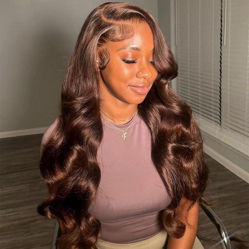 Bling Hair 13x6 13x4 Hd Pre Plucked Lace Chocolate Brown Color Wig Human Hair 34 Inch Lace Front Wigs Human Hair Pre Plucked With Baby hair Colored Hd Lace Frontal Wigs For Black Women TikTokShopHolidayHaul