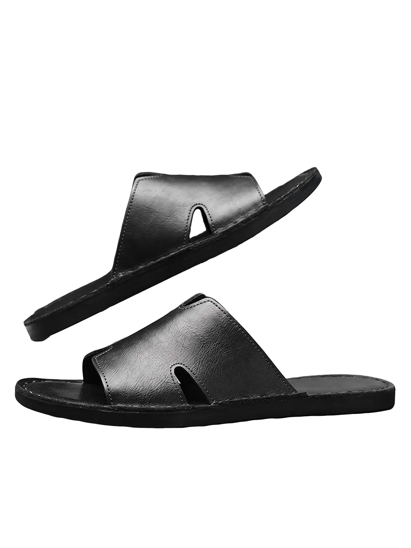 Fashion Men's Summer Sandals, Flat Slides Sandals, Casual Slides, Sliders Shoes, Anti-Slip Durable Outdoor Slippers, Luxurious Casual Footwear, Perfect for Leisure Activities