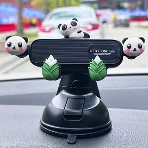 Panda 3D Plush Phone Holder Car Suction Cup Dashboard Support Navigation In-Car Vehicle Mount New 2026 Model