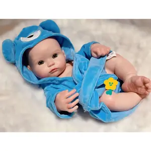 33 cm / 13 Inch Weighted Reborn Baby Doll-Hyper Realistic Lifelike Newborn Boy Outfit Soft Toy Silicone Doll With Accessories for Age 3+