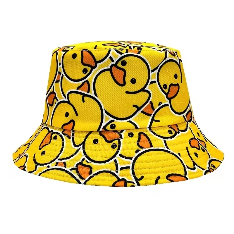 Reversible Duck Bucket Hat, Casual Hat, Sun Protection, Lightweight, Perfect for Travel New Year Adventure, Stylish and Comfortable