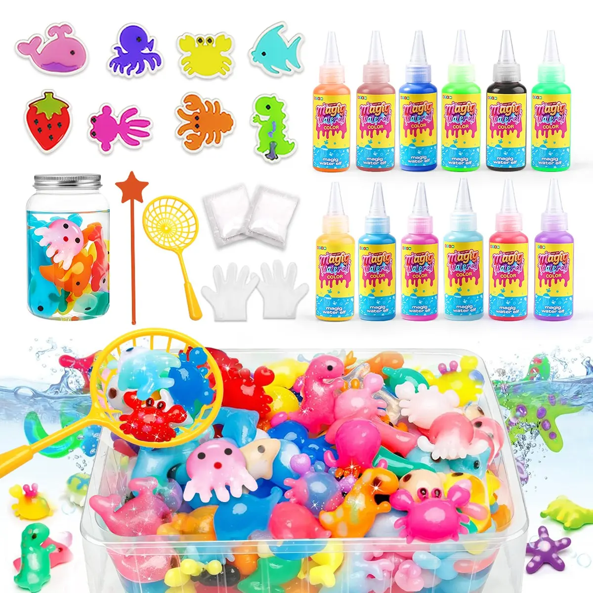 26/31/33/42pcs Fun Science Experiment Kit, DIY Magic 3D Water Sprite, Floating Toy, Handmade Paint, Kids Toys, Christmas Birthday Gift