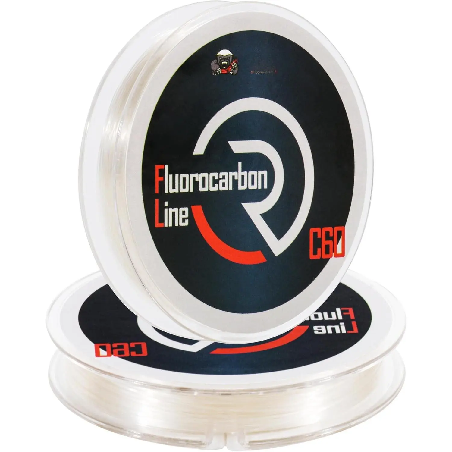 Pure Fluorocarbon Fishing Line, RC60 Clear Fluorocarbon Leader Line, Virtually Invisible with Added Sensitivity, High Strength, Abrasion - Resistant,  - Sinking, 4-50lb, 50-150yds