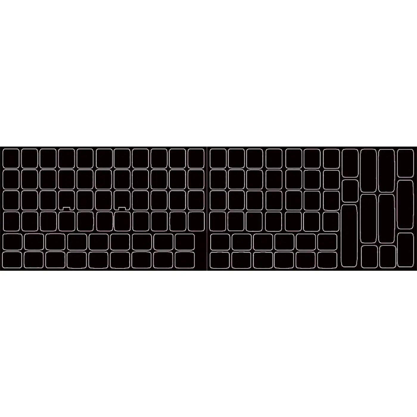 Blank Black Keyboard Stickers Label Decal Self-Adhesive for Computer Laptop