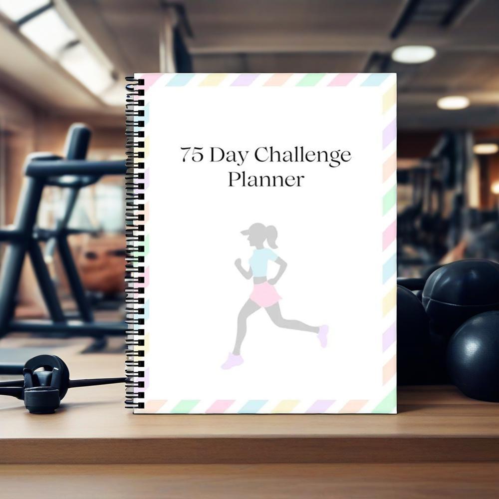 75-day Challenge Planner, 1pc Running Themed Planner Notebook, Personal Organizer for Home Office School, Weekly Planner, Productivity Planner, Spiral Bound Planner, Planner Calendar, Office Stationery & Supplies