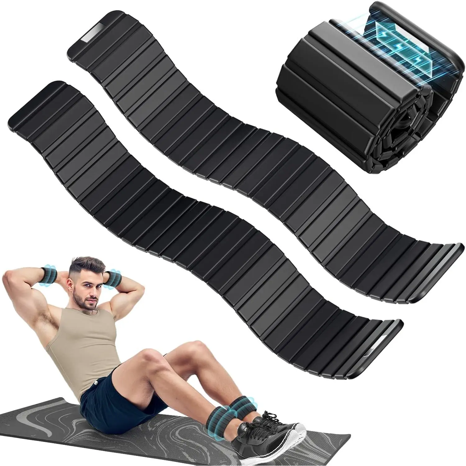 Unisex Silicone Wrist & Ankle Weights 2-Pack (1.1LB Each) - Magnetic Stack, Waterproof, Non-Slip, Easy-Wear, Adjustable for Weight Training, Jogging & Yoga, Ideal Gift