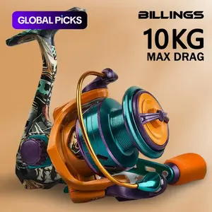 Billings Ha 1000-6000 Series Spinning Rod Reel5.2:1 Gear Ratio, 10kg/22lb Max Drag, Durablemetal Fishing Reel for Freshwater and Saltwaterfishing, Fishing Accessories, Fishing Tackle, Fishing Equipment