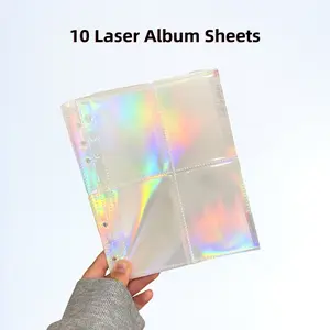 A5 Laser Star Card Album, Greeting Card Photo Album Inner Pages, Idol Album Postcard Storage Binder, Three-Inch Photo Album Book, Scrapbook Albums