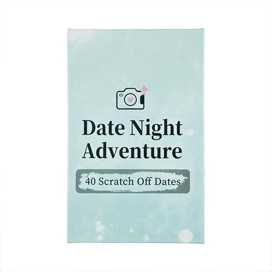 Date Night Adventure 40 Scratch Off Date Cards, Romantic Couple Scratch Game Cards, Fun Date Activity Gift for Anniversary Valentine's Day