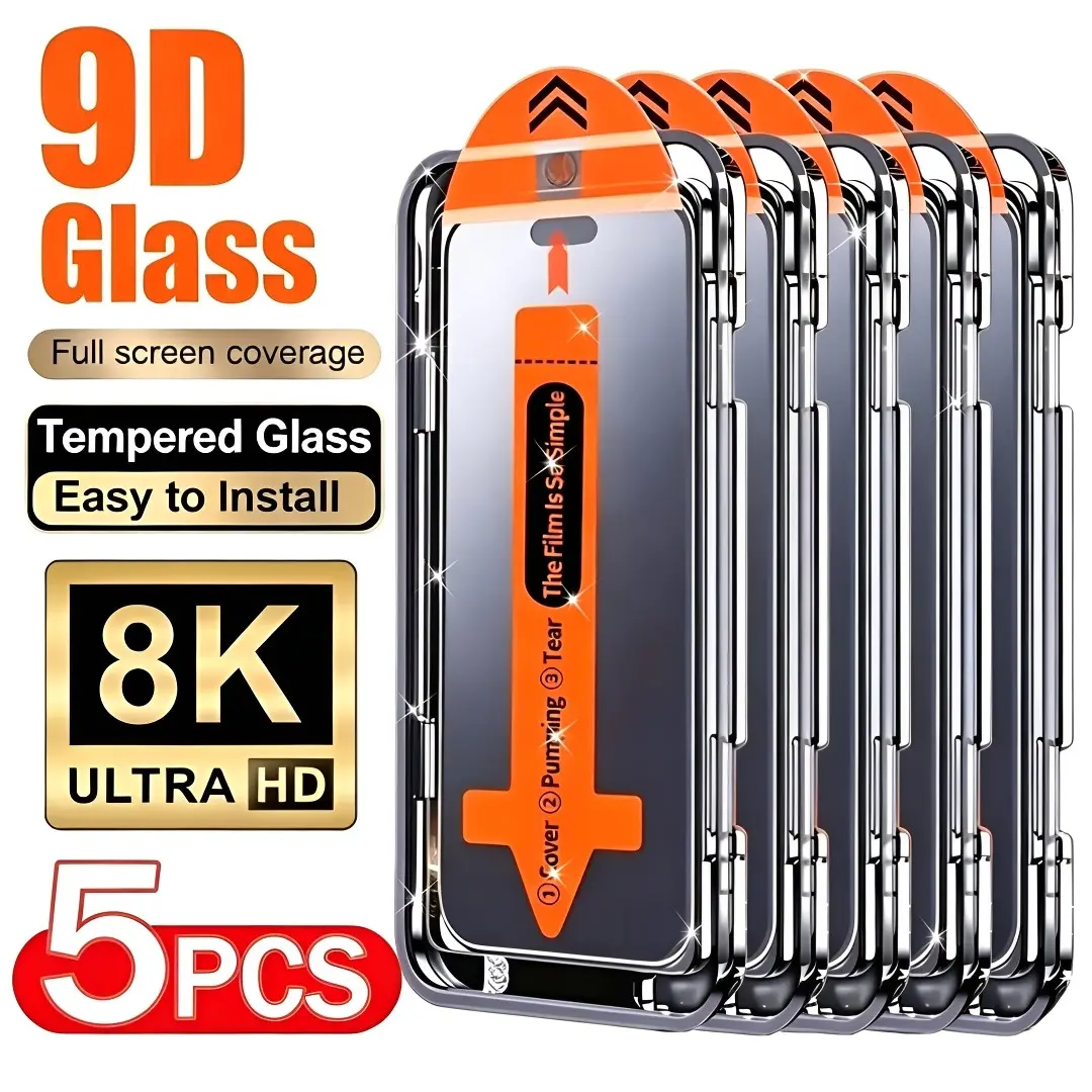 5 Pack Dust-Free HD Tempered Glass Screen Protector, Suitable for Samsung Galaxy S22 5G/S22+ 5G/S23/S23+/S24/S25/S26/Plus/Ultra/S25 Edge/S25 FE Series, HD Clear, Smooth Edges, Precise Fit, Scratchresistant Glass, Case Friendly, Mobile Phone Accessories