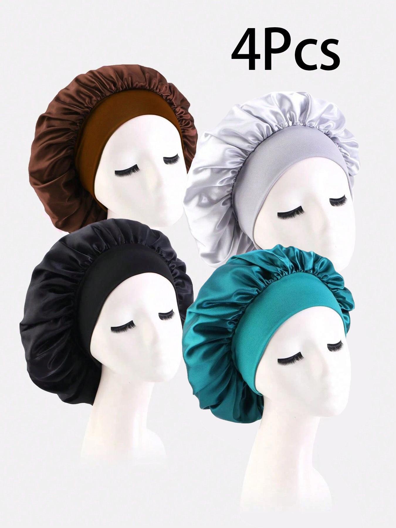 Women's Elegant Plain Color Elastic Hair Bonnets for Gift, Summer Outfits 2025 Trendy Soft Comfy Haircare Sleeping Bonnets for Preserving Hairstyle, Lightweight Chic Accessories for Daily Use