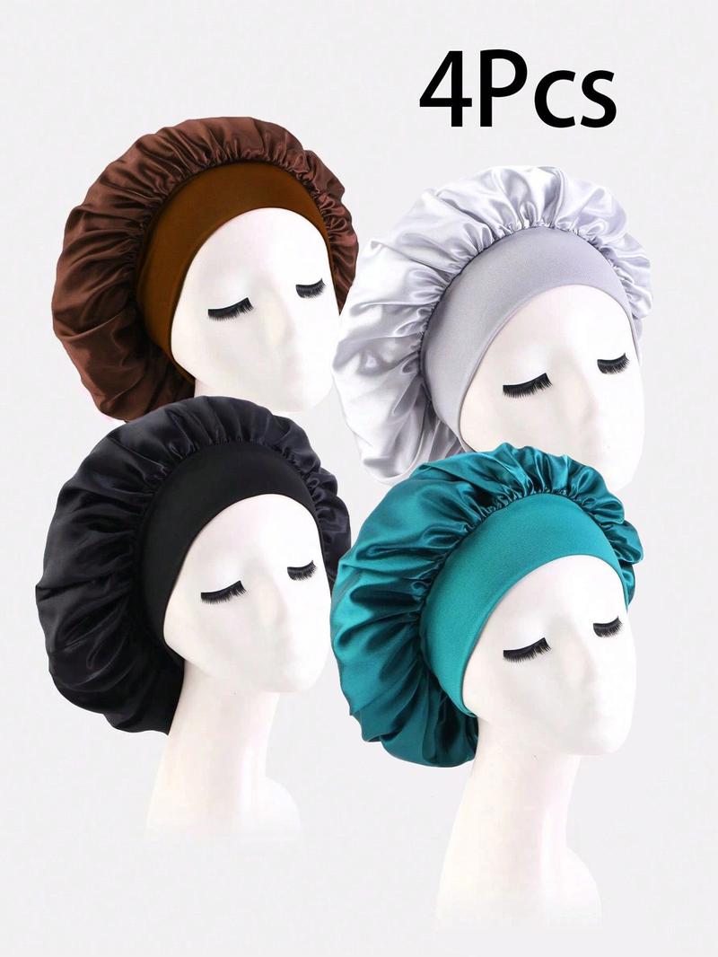 Women's Elegant Plain Color Elastic Hair Bonnets for Gift, Summer Outfits 2025 Trendy Soft Comfy Haircare Sleeping Bonnets for Preserving Hairstyle, Lightweight Chic Accessories for Daily Use Women's Elegant Plain Color Elastic Hair Bonnets for Gift, Summer Outfits 2025 Trendy Soft Comfy Haircare Sleeping Bonnets for Preserving Hairstyle, Lightweight Chic Accessories for Daily Use