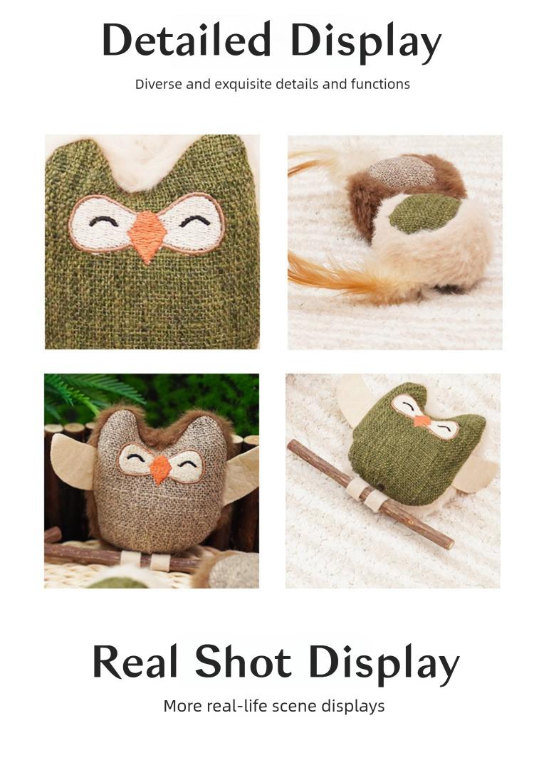 Cat Self-Play Toy with Catnip & Silvervine – Feather Teaser, Dental Chew Stick, Interactive Boredom Buster for Indoor Cats