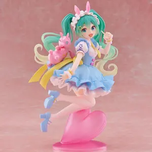 20cm/7.87in Hatsune Miku Anime Figure Kawaii Fairy Tales Miku Action Figure Lollipop Girl Figurine PVC Collection Model Doll Toy