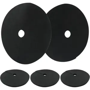 15pcs 42cm Non Woven Tree Mulch Ring Weed Barrier Mats, Reusable Landscape Tree Ring Cover, Breathable Weed Control Fabric Mat, Practical Garden Plant Protection Accessory To Suppress Weeds and Retain Soil Moisture