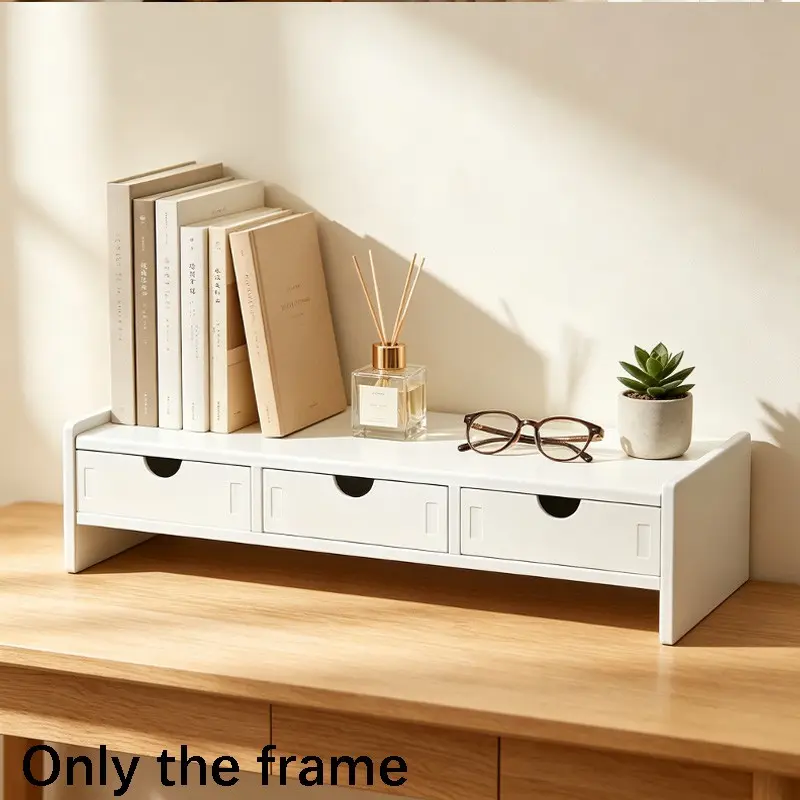 Computer monitor heightening stand, office desk storage shelf, multi-level support bracket, monitor heightening support stand, drawer storage box with base, Office Accessories