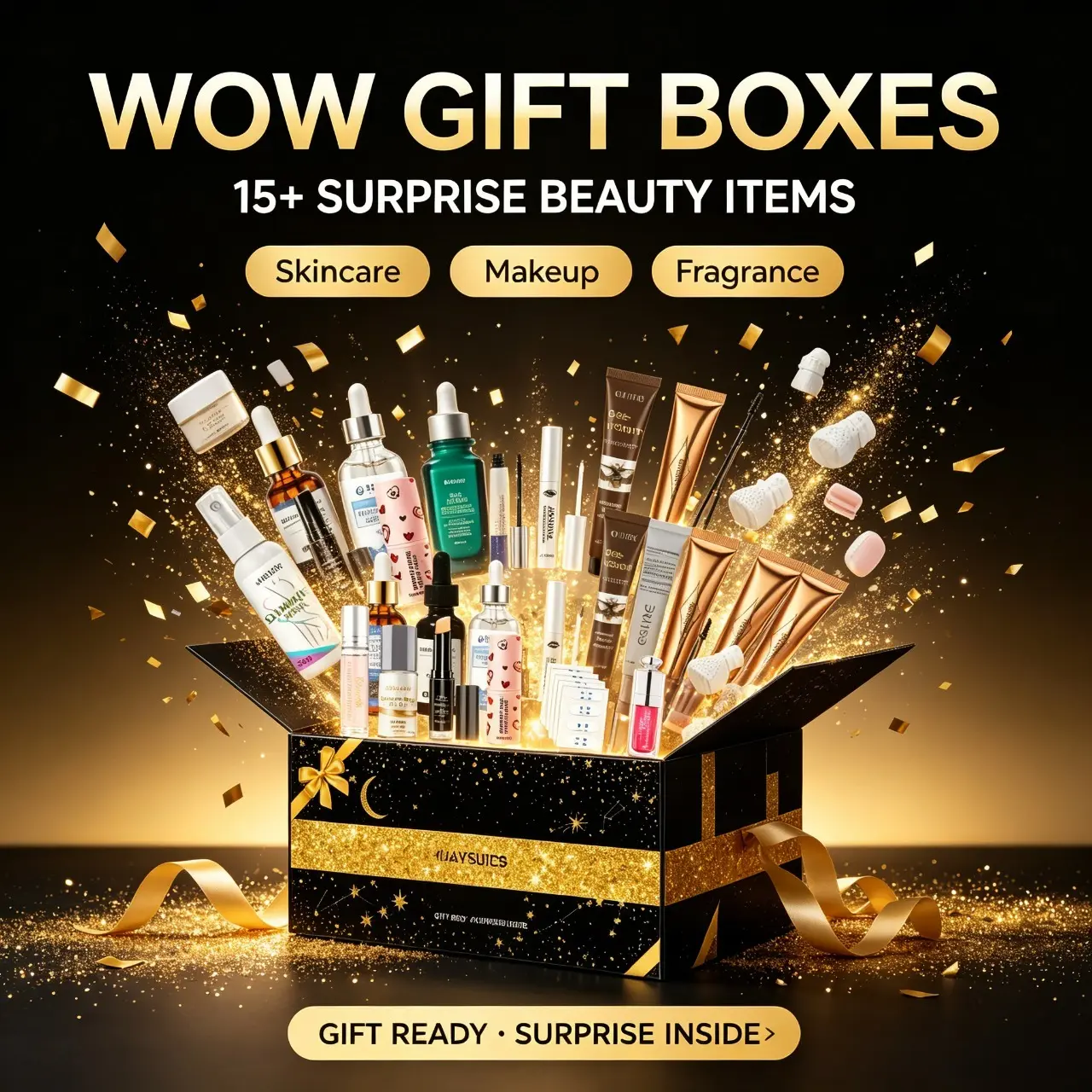 Jaysuing 24-Piece Skincare & Makeup Gift Set - Hydrating Face Care Kit with Serums, Creams & Tools for Women, Perfect Birthday or Holiday Surprise Box- Fast US Shipping (CA Warehouse), Skin Repair