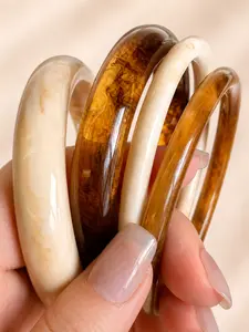 4PCS Resin Bangle Bracelet Set for Women, Tortoise Shell Marble Pattern Stackable Bangles, Boho Vintage Summer Jewelry, Graduation Gift Bridesmaid Wedding Holiday Gift