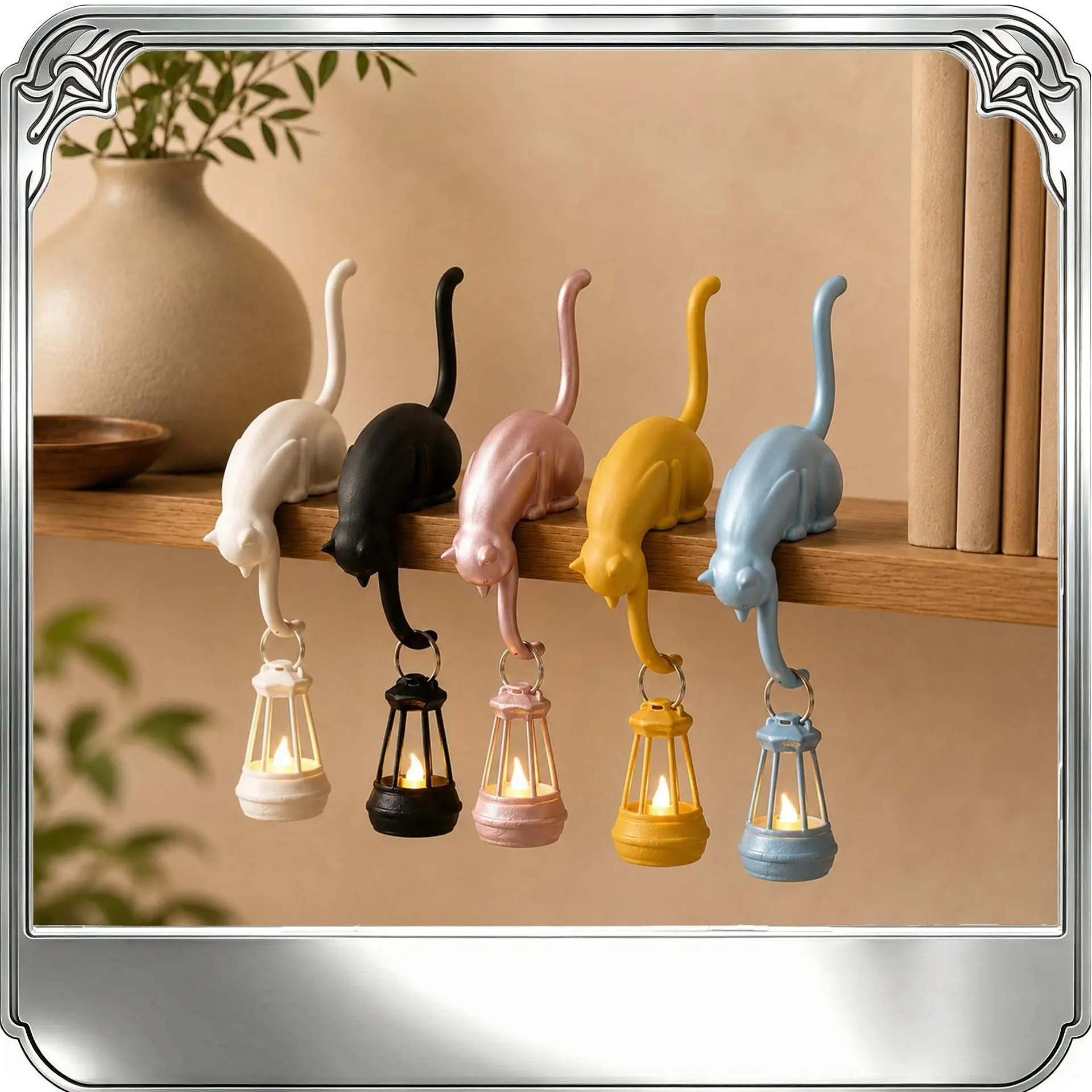 Creative Cat Tail Key Holder Hook, Hanging Storage Organizer, Home Decor Ornament, No Cage Included, Unique Wall Mounted Accessory