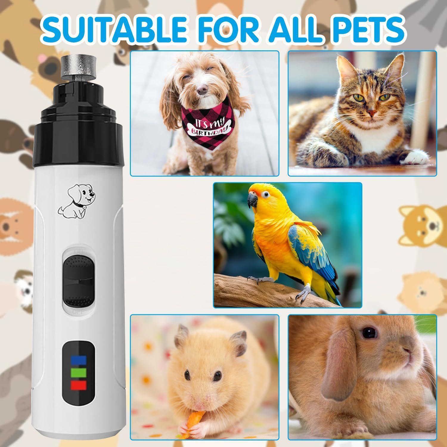 Pet Nail Grinder |   Whisper Quiet Claw Trimmer for Dogs, Cats and Other Animals |   Safe & Stress Free Nail Grooming, Ideal for Sensitive Pets of All Breeds & Sizes