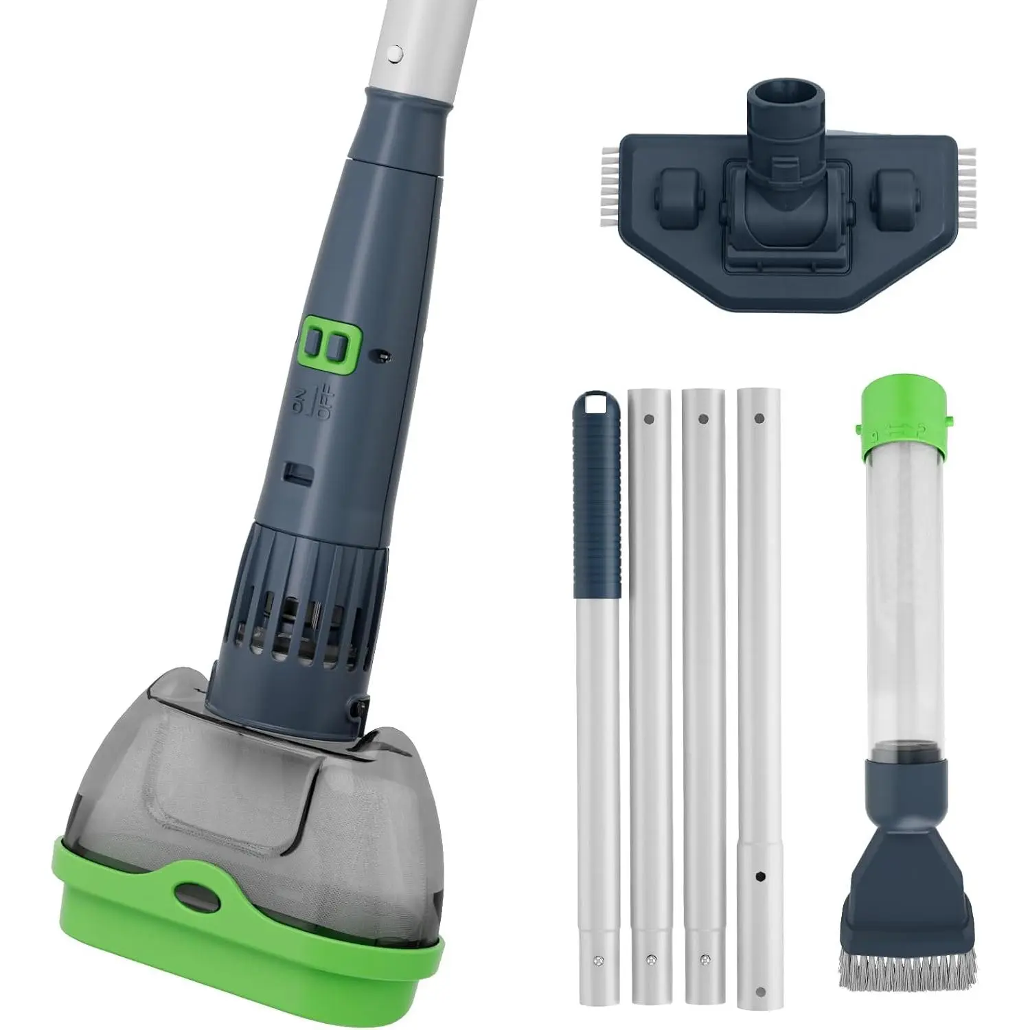 Rechargeable Pool &  Hot Tub Vacuum Cleaner -  Mode &  Drive System, 25µm Ultra Fine Mesh Filters for Hot Tub, Small Above Ground Pools - 70 Mins