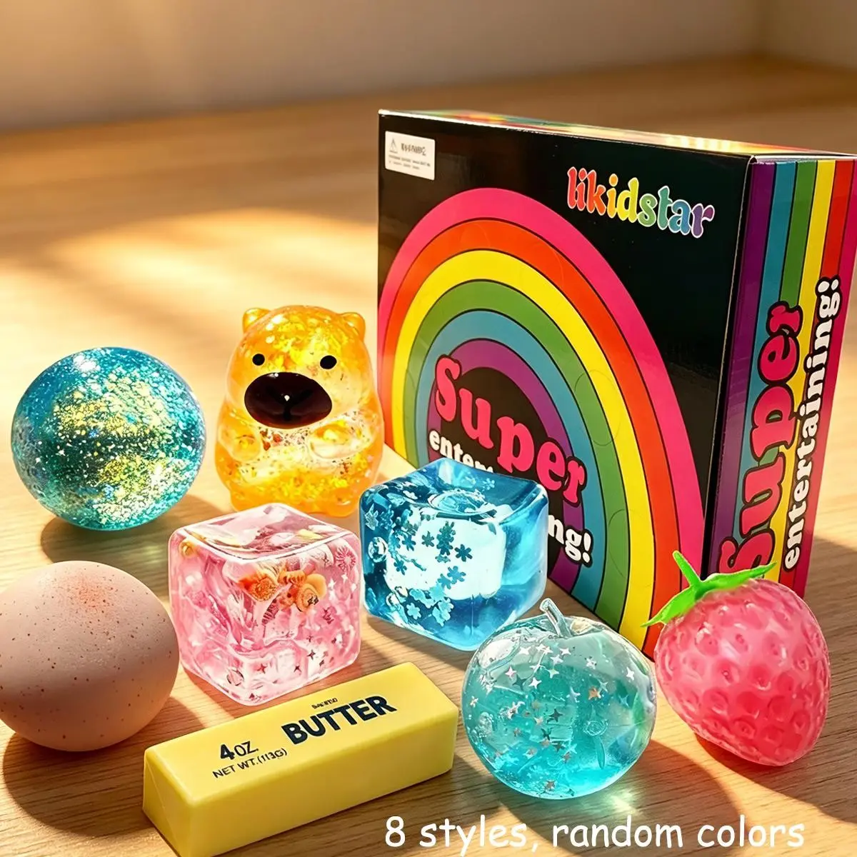 8pcs/set Creative Stress Relief Square Blind Box Sensory Toy Set, Calms Anxiety, Perfect Party Gift, Fun and Relaxing Toys for Kids and Adults