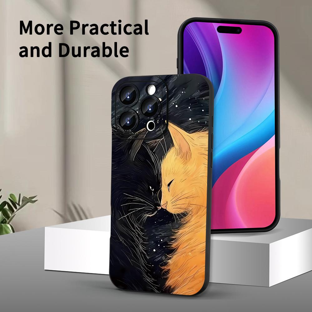 A Popular Creative Cat-Pattern Phone Case, Compatible with Iphone 16/15/14/13/12/11/XS/XR/X/7/8 Plus/Pro/Max/Mini - A Stylish Design Suitable for Everyone, Perfect As a Gift for Friends, Family, Boyfriends, Or Girlfriends.