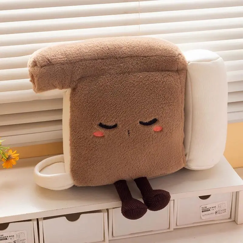 Super Soft Plush Pillow Adorable Capsule Coffee Machine Shaped Plush Toy Cute Fluffy Cushion Home Decorative Throw Pillows