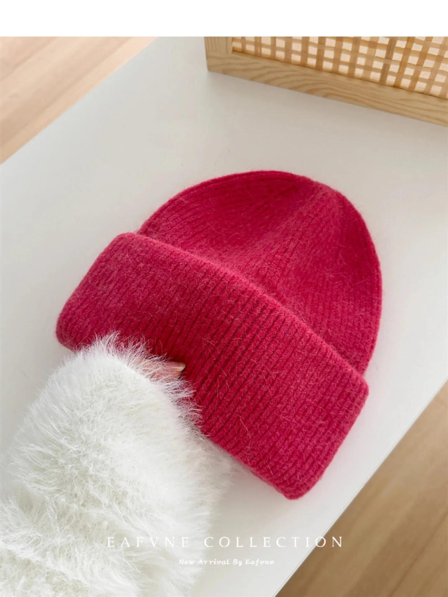 1pc Warm Knit Beanie for Men Women,Slouchy Beanie Hats Winter Knit Cap Soft Ski Hat Unisex,Thick Fisherman Cuff Plain Skull Caps