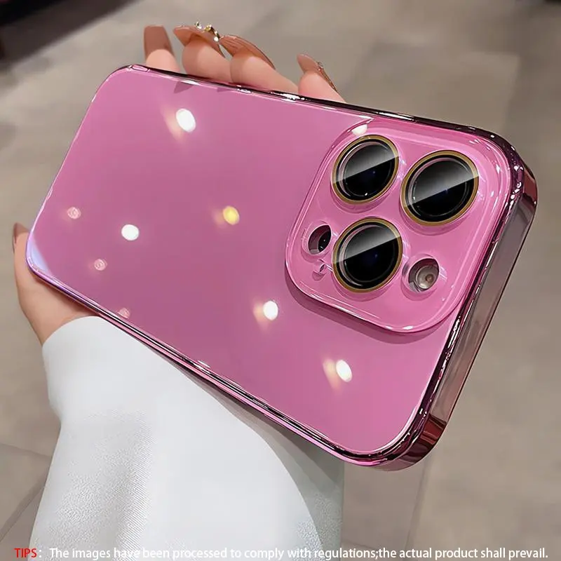 Ice Touch Glass Protective Case, Phone Protector, Cellphone Protector, Casing for iPhone 17-11 Pro Max, Heat Dissipation Silicone Cover, Lens Protection Full Body Shockproof Design, Smartphone Cover for iPhone 6 7 8 X XS XR 11-17 PRO MAX mini Accessories