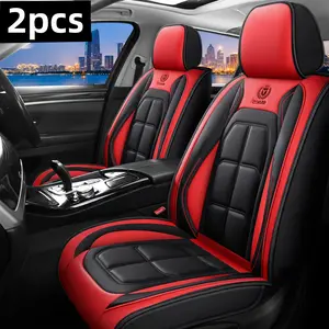 2pcs Premium PU Leather Car Seat Covers, Comfortable Auto Seat Protectors for Sedans and Suvs, Durable and Stylish, All-Season Use, Hand Washable, Car Seat Accessories
